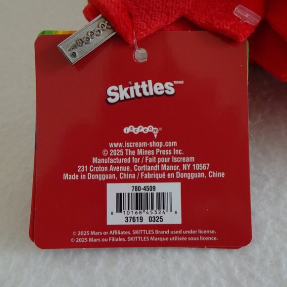 Skittles Red Throw Pillow Mini Plush Candy Pieces Inside Iscream Zipper - Picture 6 of 7